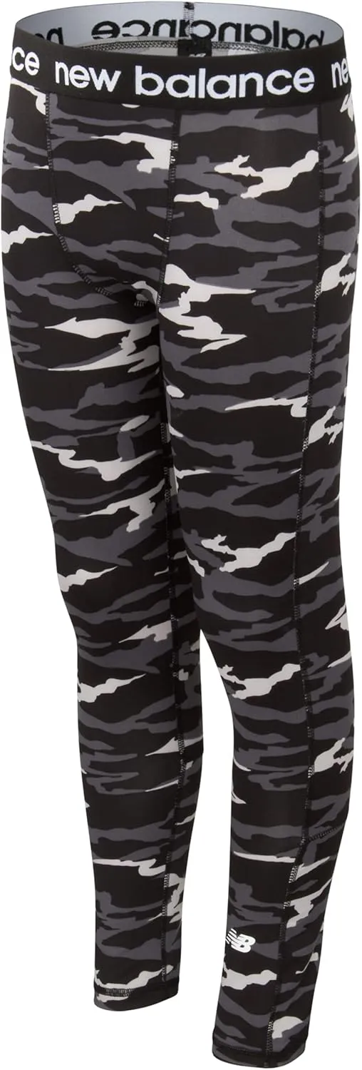 New Balance Boys' Performance Underwear Set - Base Layer Long Sleeve T-Shirt and Tights