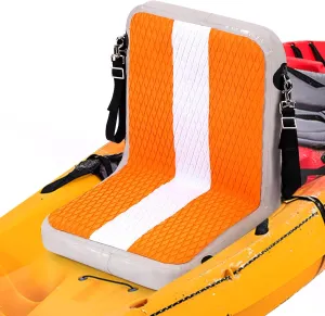 Nuanchu Inflatable Kayak Seat with Back Support Universal Padded Board Seats Detachable Belly Boat Sup Seat Adjustable Paddle Board Seat for Rowboats Paddle Board Canoe SUP Fishing Boat Accessories