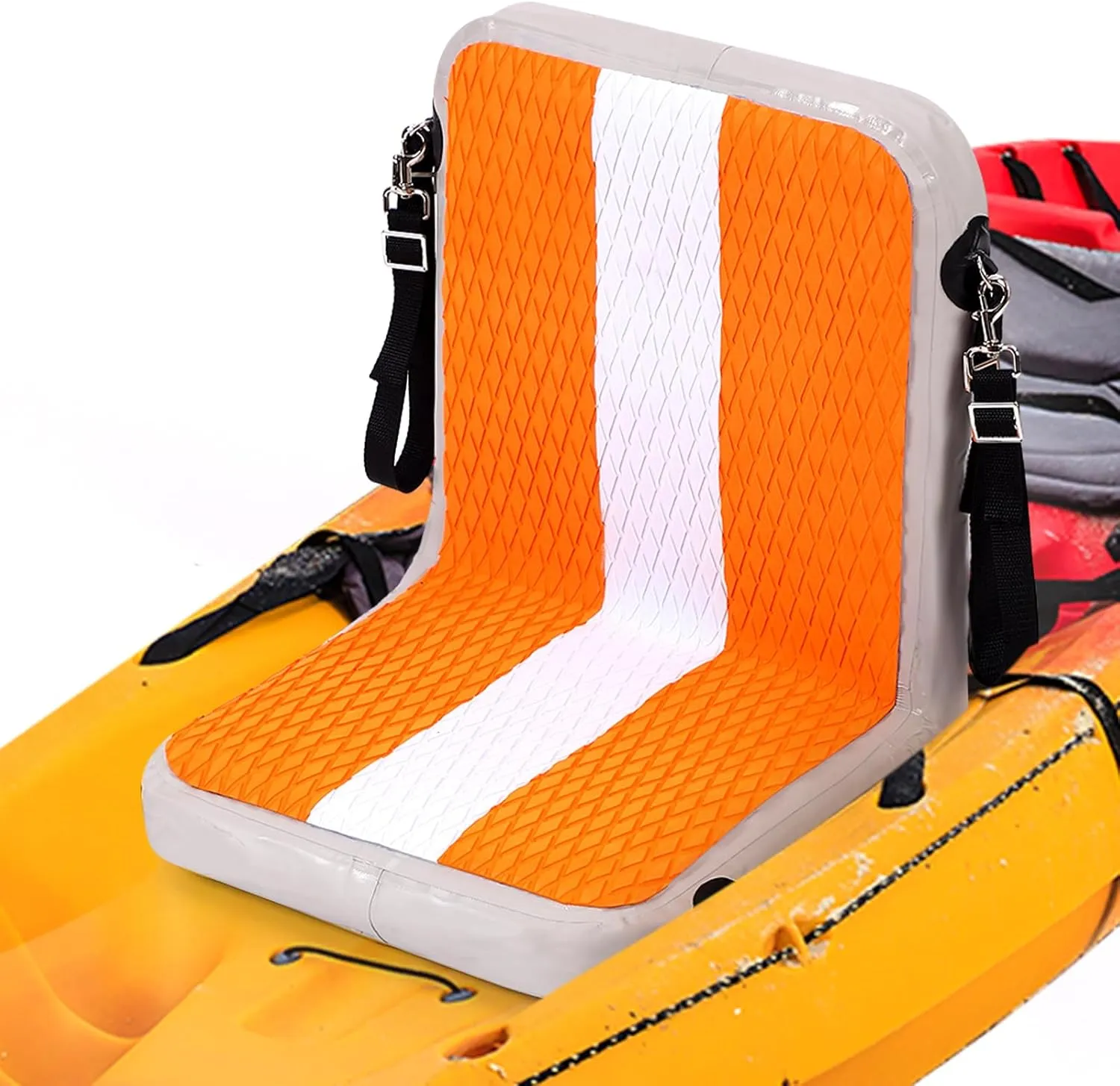 Nuanchu Inflatable Kayak Seat with Back Support Universal Padded Board Seats Detachable Belly Boat Sup Seat Adjustable Paddle Board Seat for Rowboats Paddle Board Canoe SUP Fishing Boat Accessories