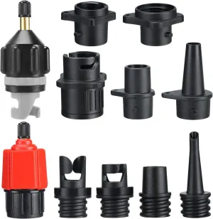 Paddle Board SUP Inflatable Pump Adapter Kits - Boat Standard Air Compressor Valve Converter & Nozzle Set Accessories for Stand Up Paddleboard Dinghy Pontoon Kayaking