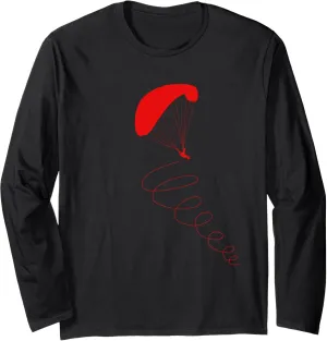 Paraglider in a Thermal - Paragliding Long Sleeve T-Shirt