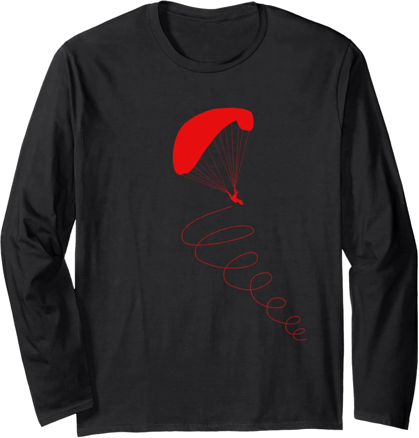 Paraglider in a Thermal - Paragliding Long Sleeve T-Shirt