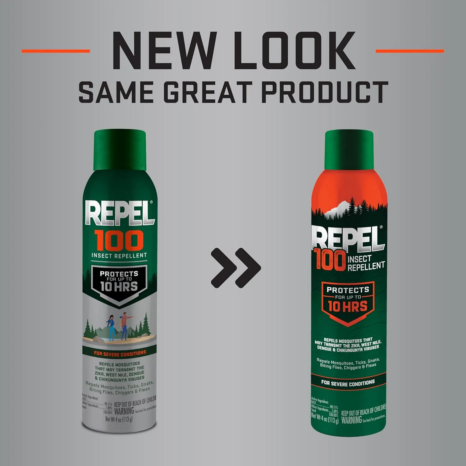 Repel 100 Insect Repellent, 4 Ounces, 98% DEET 10-Hour Protection Lon-Lasting Insect Repellent Aerosol Spray Repels Mosquitoes, Ticks, Gnats, Biting Flies, Chiggers And Fleas