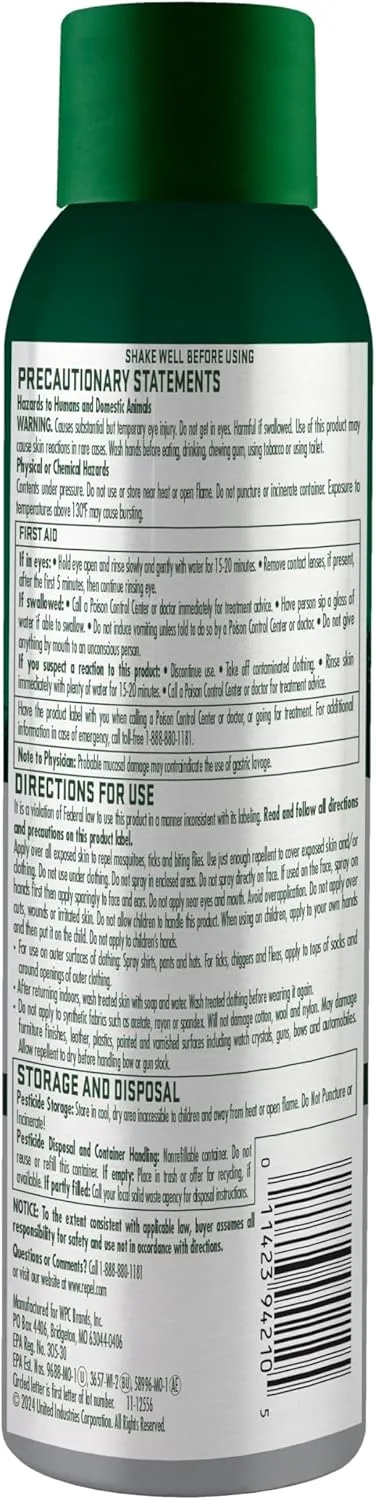 Repel 100 Insect Repellent, 4 Ounces, 98% DEET 10-Hour Protection Lon-Lasting Insect Repellent Aerosol Spray Repels Mosquitoes, Ticks, Gnats, Biting Flies, Chiggers And Fleas