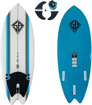 Scott Burke 5'2 Baja Fish Soft Surfboard, Blue