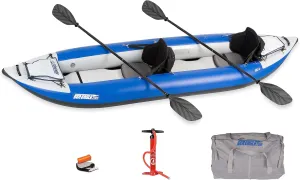 Sea Eagle 380X 12'6" Explorer Inflatable Kayak- Fishing, Touring, Camping, Exploring &White Watering-Self Bailing, Removable Skeg, Drop Stitch Floor