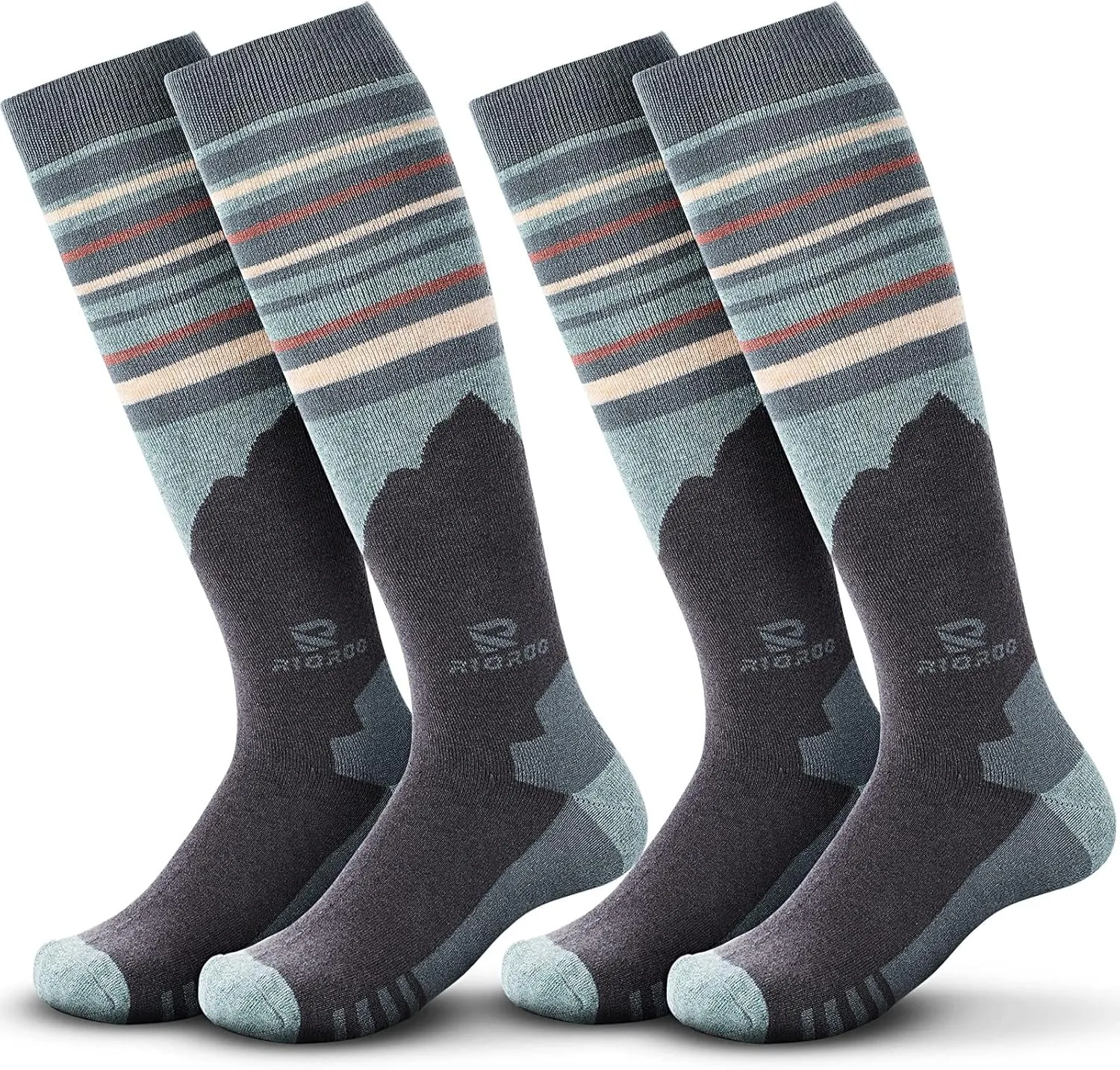 Ski Socks Merino Wool,2/3 Pairs Pack Skiing and Snowboarding Socks For Men Women Youth,Winter Knee High Thermal Socks