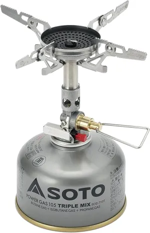 SOTO Windmaster Stove with 4Flex - Canister Stove for Windy Weather - Durable with Windscreen and Micro Regulator Valve System - Canister not Included
