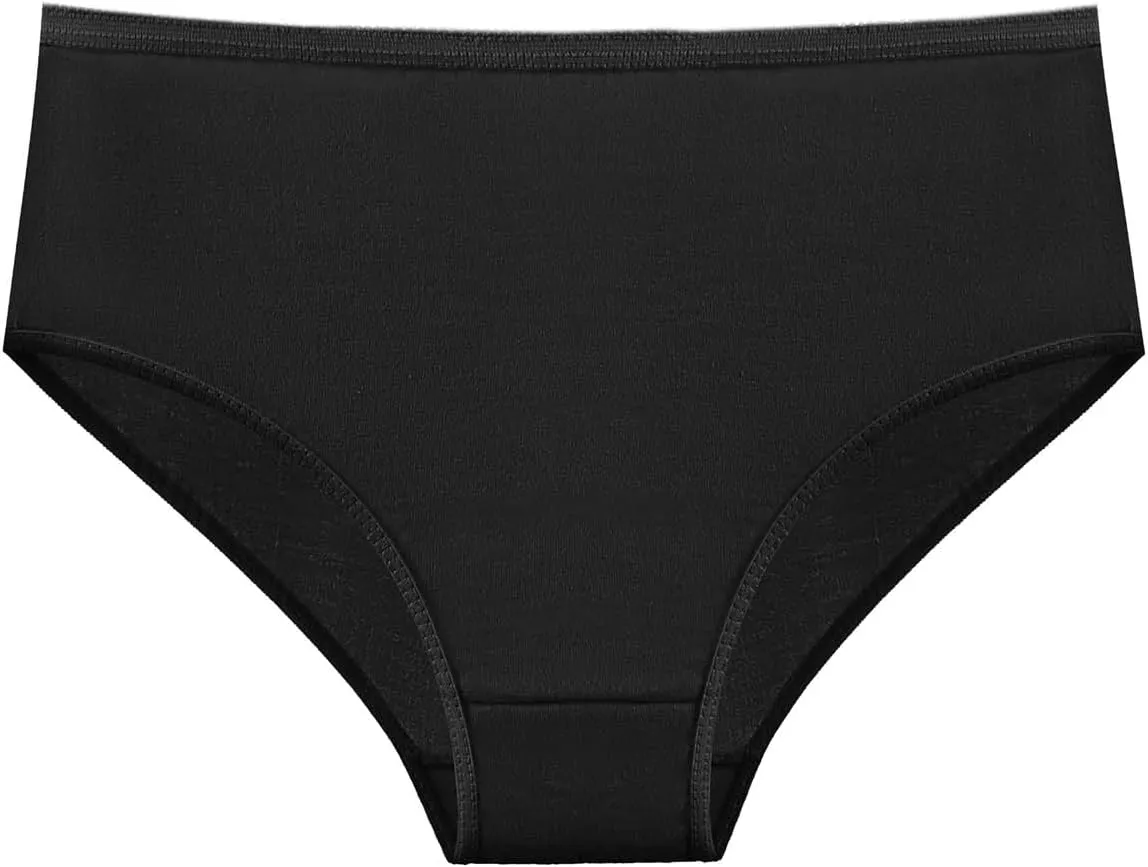 STARLY Women's Disposable Pure Cotton Underwear Travel Panties High Cut Granny Briefs White/Macarons/Black (10pcs)