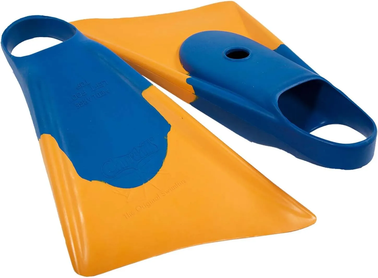 Swim Fins Churchill Makapuu Malaysian or Gum Rubber. Patented Design for Swimming Fin Propulsion, Diving, Surfing, Bodyboarding, Unisex.