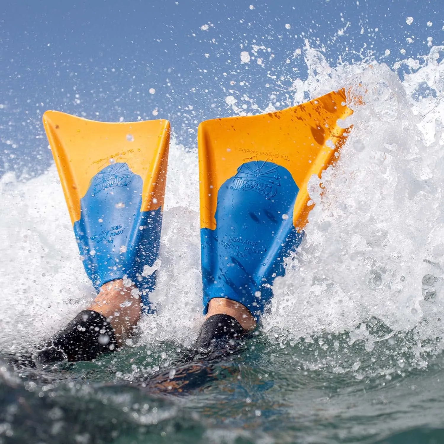 Swim Fins Churchill Makapuu Malaysian or Gum Rubber. Patented Design for Swimming Fin Propulsion, Diving, Surfing, Bodyboarding, Unisex.