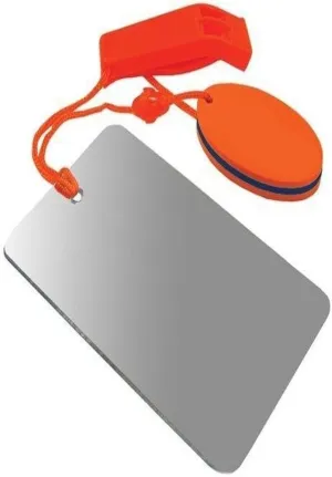UST Find-Me Signal Mirror & Hear-Me Floating Whistle Combo with Three Wilderness Essentials in One, Including a Signaling Mirror, Emergency Whistle and Orange Float; Great for Camping, Backpacking and Survival