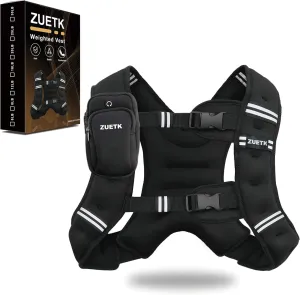 Weighted Vest, 6lb/8lb/12lb/16lb/20lb/25lb/30lb Weight Vest with Reflective Stripe, Weighted Vest for Men Women Workout Equipment for Strength Training, Running, Jogging, Fitness, Weight Loss Weighted Vest, 6lb/8lb/12lb/16lb/20lb/25lb/30lb Weight Vest with Reflective Stripe, Weighted Vest for Men Women Workout Equipment for Strength Training, Running, Jogging, Fitness, Weight Loss