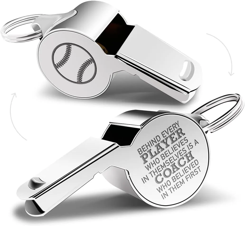 Whistle Baseball Coach Gifts Whistle for Coaches Teachers Whistle Emergency Coach Referee Lifeguard Loud Whistle for Men Referees Officials Sports Coaches Whistle with Lanyard Cheer Coach Gift.