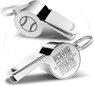 Whistle Baseball Coach Gifts Whistle for Coaches Teachers Whistle Emergency Coach Referee Lifeguard Loud Whistle for Men Referees Officials Sports Coaches Whistle with Lanyard Cheer Coach Gift.