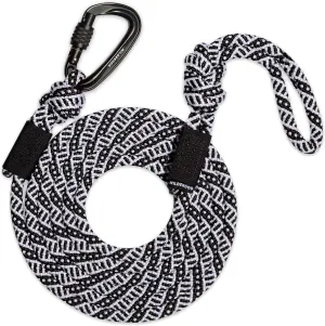 Wilderdog Carabiner Climbing Rope Dog Leash for Medium & Large Dogs - 10ft - Black & White