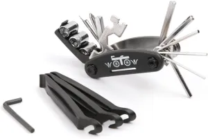 WOTOW Bike Repair Tool Kit, 16 in 1 Bicycle Multitool with Tire Levers Hex Spoke Wrench, Multi Function Accessories Set for Road Mountain Bikes